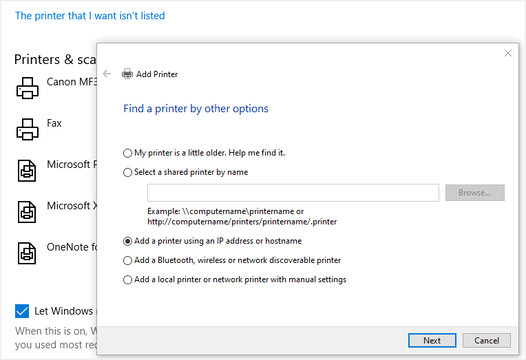 Query the printer and automatically select the driver to use